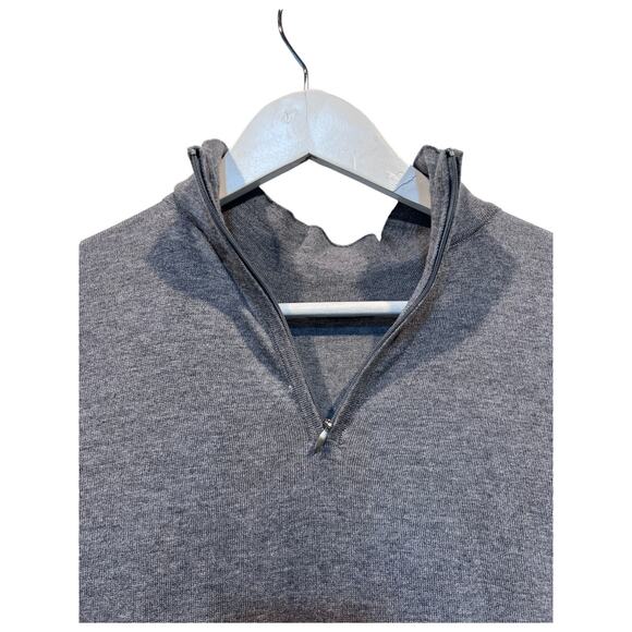 White House Black Market Womens Gray Mock Neck Fine Knit Sweater Dress Small - Picture 8 of 12